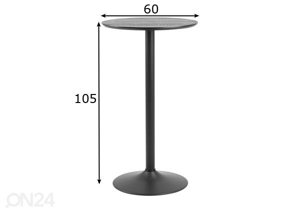 Baarilaud Bostosn Ø 60 cm mõõdud