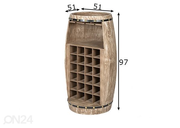 Baarilaud / veiniriiul Bodega mõõdud