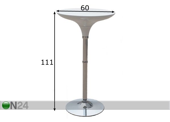 Baarilaud Zite Ø 60 cm mõõdud