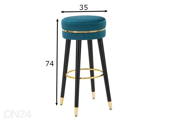 Baaripukk Paris, sinakasroheline mõõdud