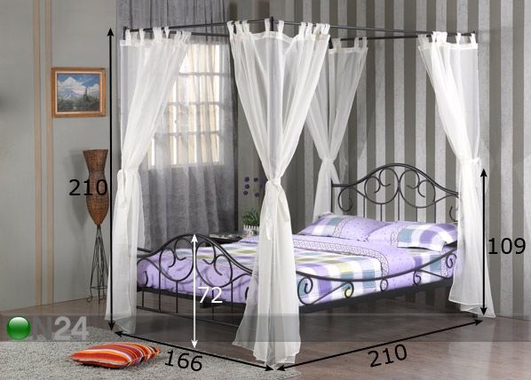 Baldahhiinvoodi Shelbayville 160x200 cm mõõdud