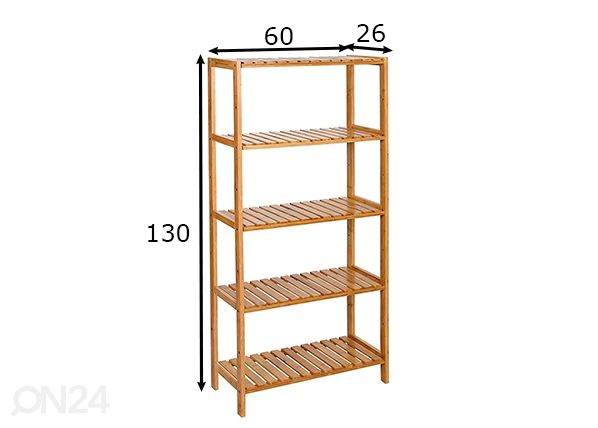 Bambusriiul 60 cm, naturaalne mõõdud