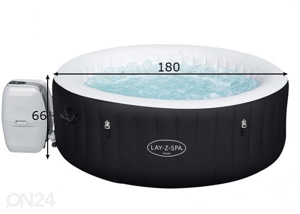 Bassein Bestway Lay-Z Spa Miami Airjet mõõdud