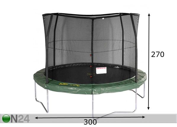Batuut JumpPod Classic Ø3m mõõdud