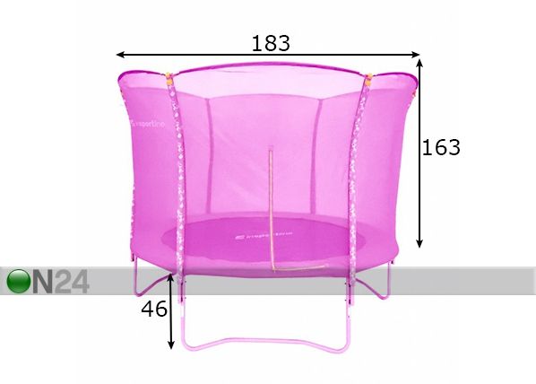 Batuut turvavõrguga Lily 183 cm mõõdud