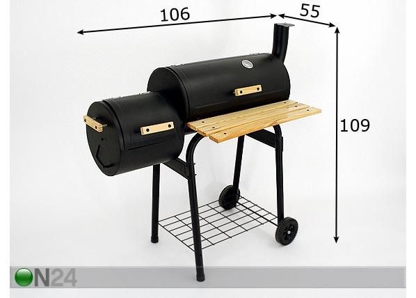 BBQ suitsu- ja söegrill mõõdud