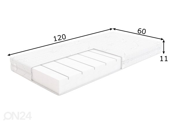 Beebimadrats Dobranocka 60x120 cm mõõdud