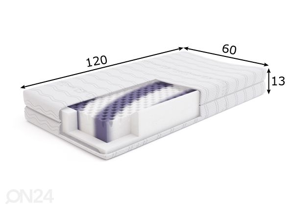 Beebimadrats Hilding Safe 60x120 cm mõõdud