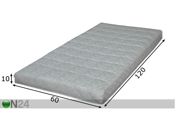 Beebimadrats kookose ja tatraga 60x120 cm mõõdud