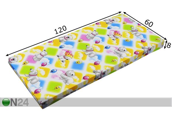 Beebimadrats Lõbusad karud 60x120 cm mõõdud