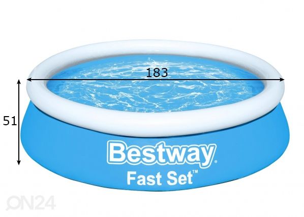 Bestway Fast Set bassein mõõdud