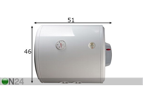 Boiler Bandini 50 L 1,5 kW, horisontaalne mõõdud