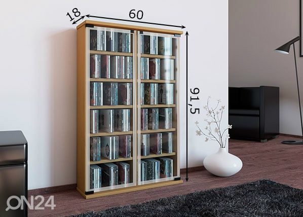 CD/DVD-kapp Galerie mõõdud