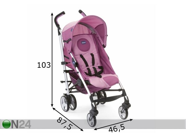 Chicco Lite Way käru Amethyst mõõdud