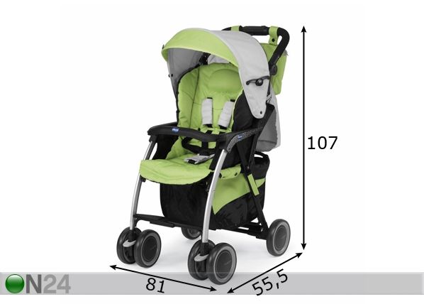 Chicco Simplicity käru Top Halley mõõdud