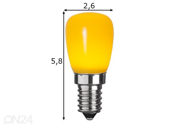 Dekoratiivne LED elektripirn E14 0,9W õue mõõdud