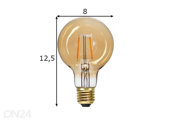 Dekoratiivne LED elektripirn E27, 0.75W mõõdud