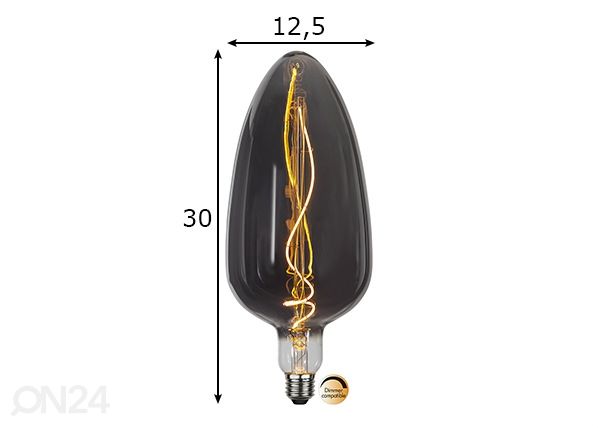Dekoratiivne LED elektripirn E27, 4,5W mõõdud