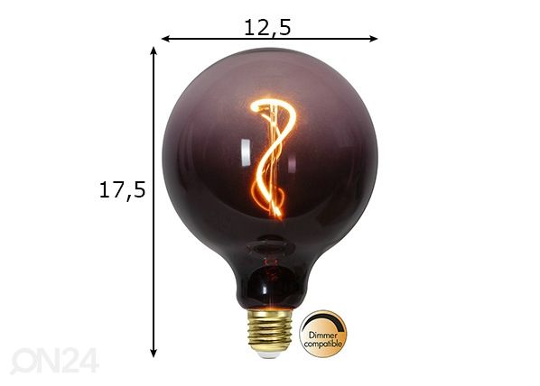 Dekoratiivne LED elektripirn E27, 4W mõõdud