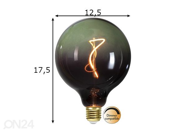 Dekoratiivne LED elektripirn E27, 4W mõõdud