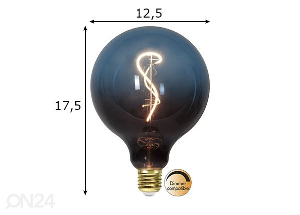 Dekoratiivne LED elektripirn E27, 4W mõõdud