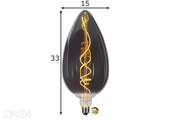 Dekoratiivne LED elektripirn E27, 5,8W mõõdud