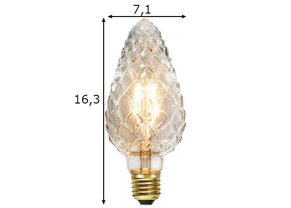 Dekoratiivne LED pirn E27 2,3W mõõdud
