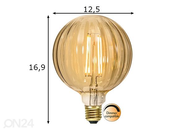 Dekoratiivne LED pirn E27 2,5 W mõõdud