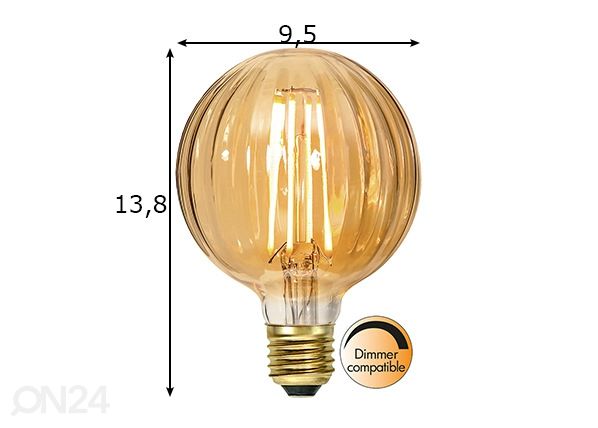 Dekoratiivne LED pirn E27 2,5 W mõõdud