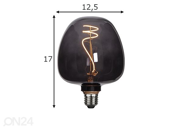 Dekoratiivne LED pirn E27 2W mõõdud