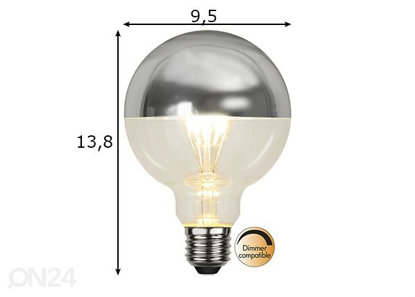 Dekoratiivne LED pirn E27 4 W mõõdud