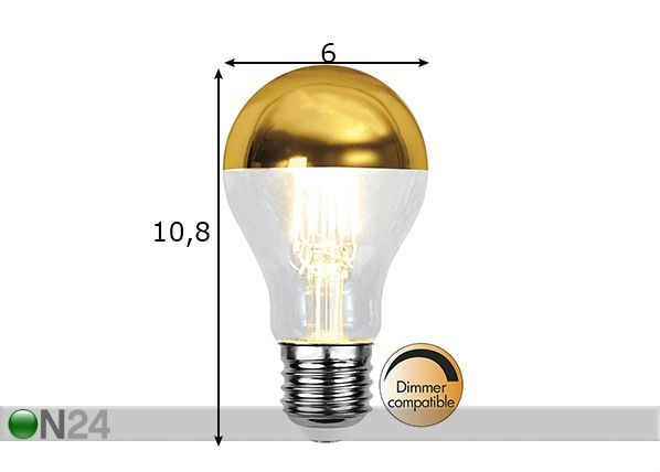 Dekoratiivne LED pirn E27 4 W mõõdud