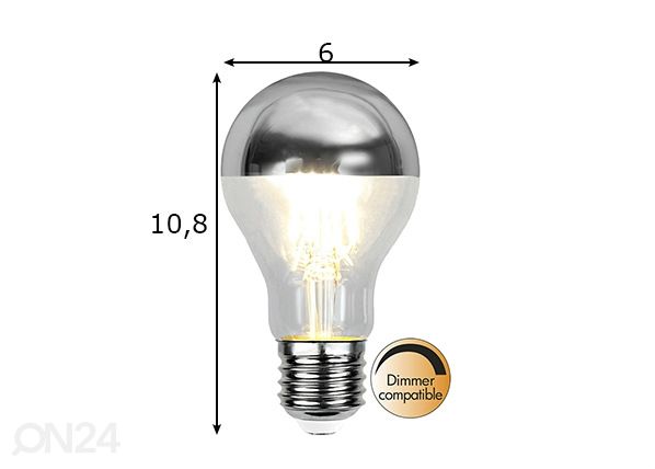 Dekoratiivne LED pirn E27 4 W mõõdud