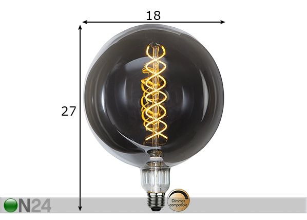 Dekoratiivne LED pirn E27 6 W mõõdud