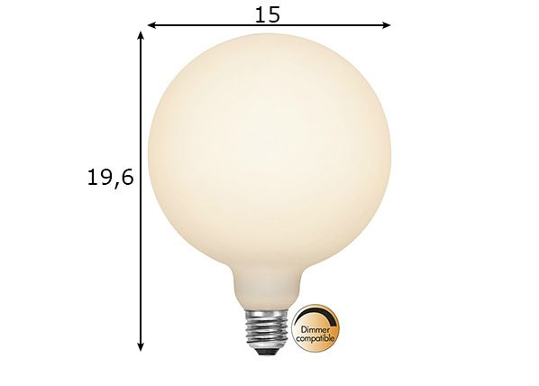Dekoratiivne LED pirn E27 6W mõõdud