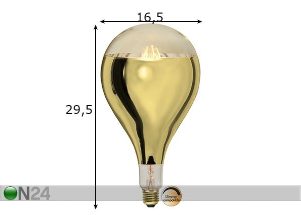 Dekoratiivne LED pirn E27 8 W mõõdud