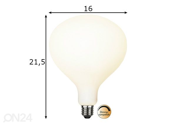 Dekoratiivne LED pirn sokliga E27 5,6W mõõdud