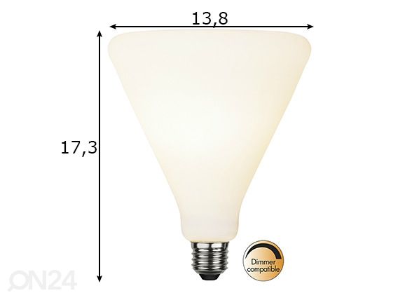 Dekoratiivne LED pirn sokliga E27 5,6W mõõdud