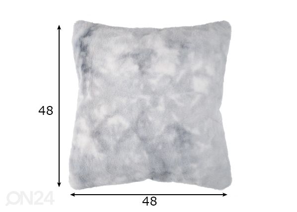 Dekoratiivpadi Rumba Silver 48x48 cm mõõdud