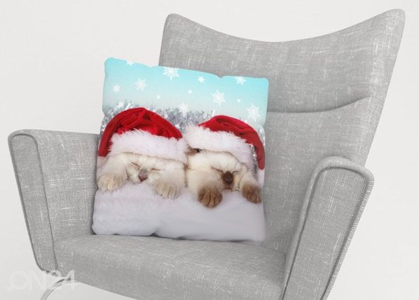 Dekoratiivpadjapüür Christmas Kittens 40x40 cm