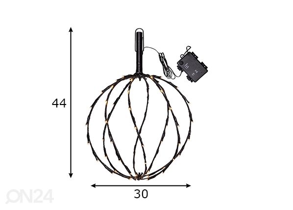 Dekoratiivvalgusti Sphere 30 cm mõõdud