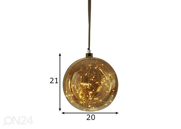 Dekoratsioon Glow Ø 20 cm mõõdud