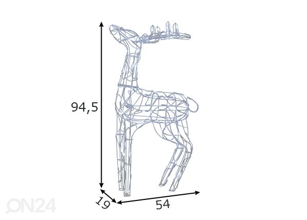 Dekoratsioon Pegasus mõõdud