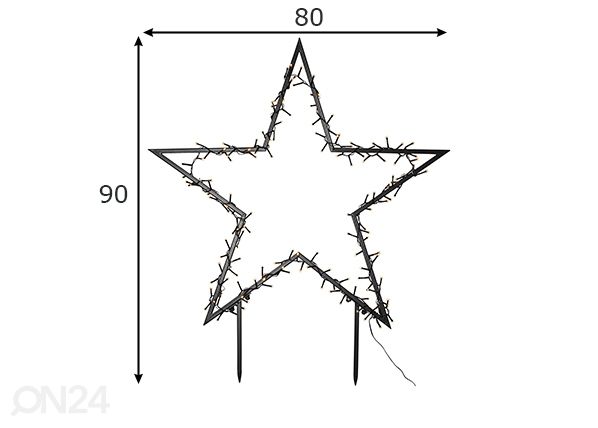 Dekoratsioon Spiky mõõdud