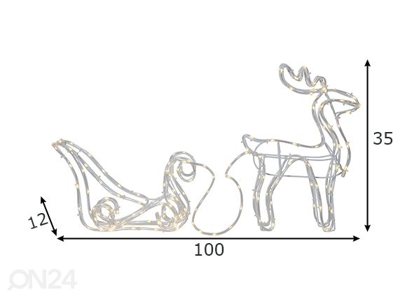 Dekoratsioon Tuby Deer mõõdud