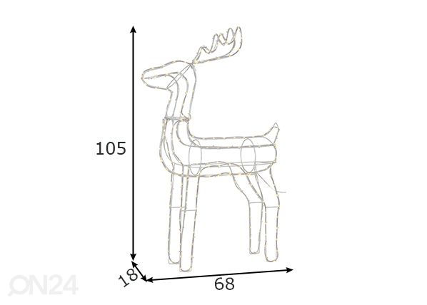 Dekoratsioon Tuby Deer mõõdud