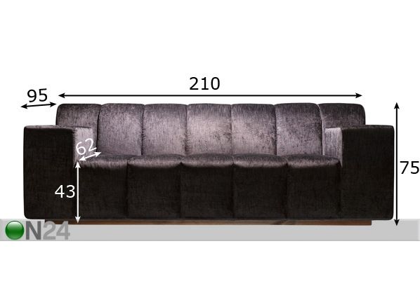 Diivan Bueno mõõdud