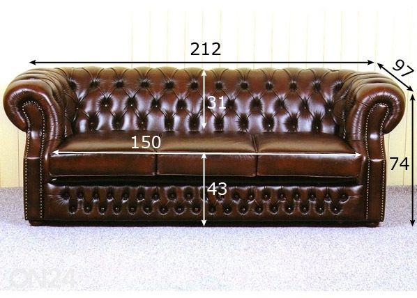 Diivan Chesterfield 3 mõõdud
