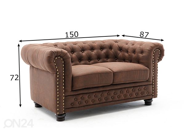 Diivan Chesterfield mõõdud