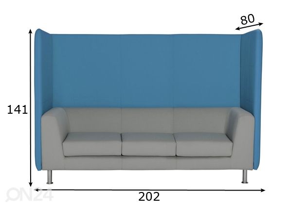 Diivan Notre Dame Lounge mõõdud